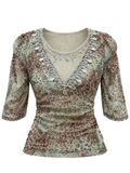 Silver Leopard Stardust front ghost mannequin
