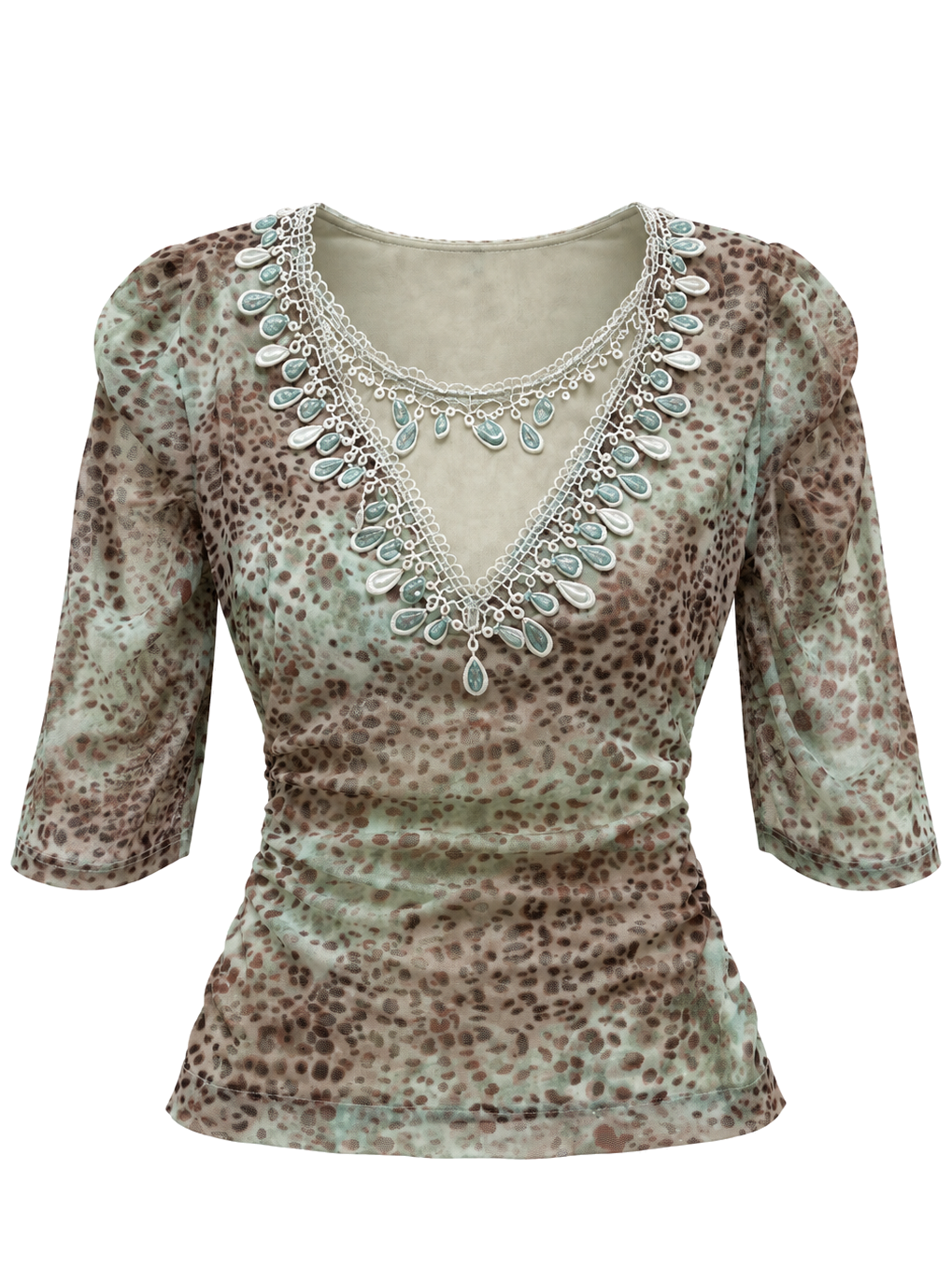 Silver Leopard Stardust front ghost mannequin