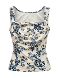 Midnight Garden Crop front ghost mannequin