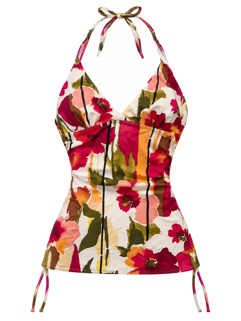 Ivory Garden Halter front ghost mannequin