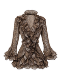 Mocha Leopard Ruffle