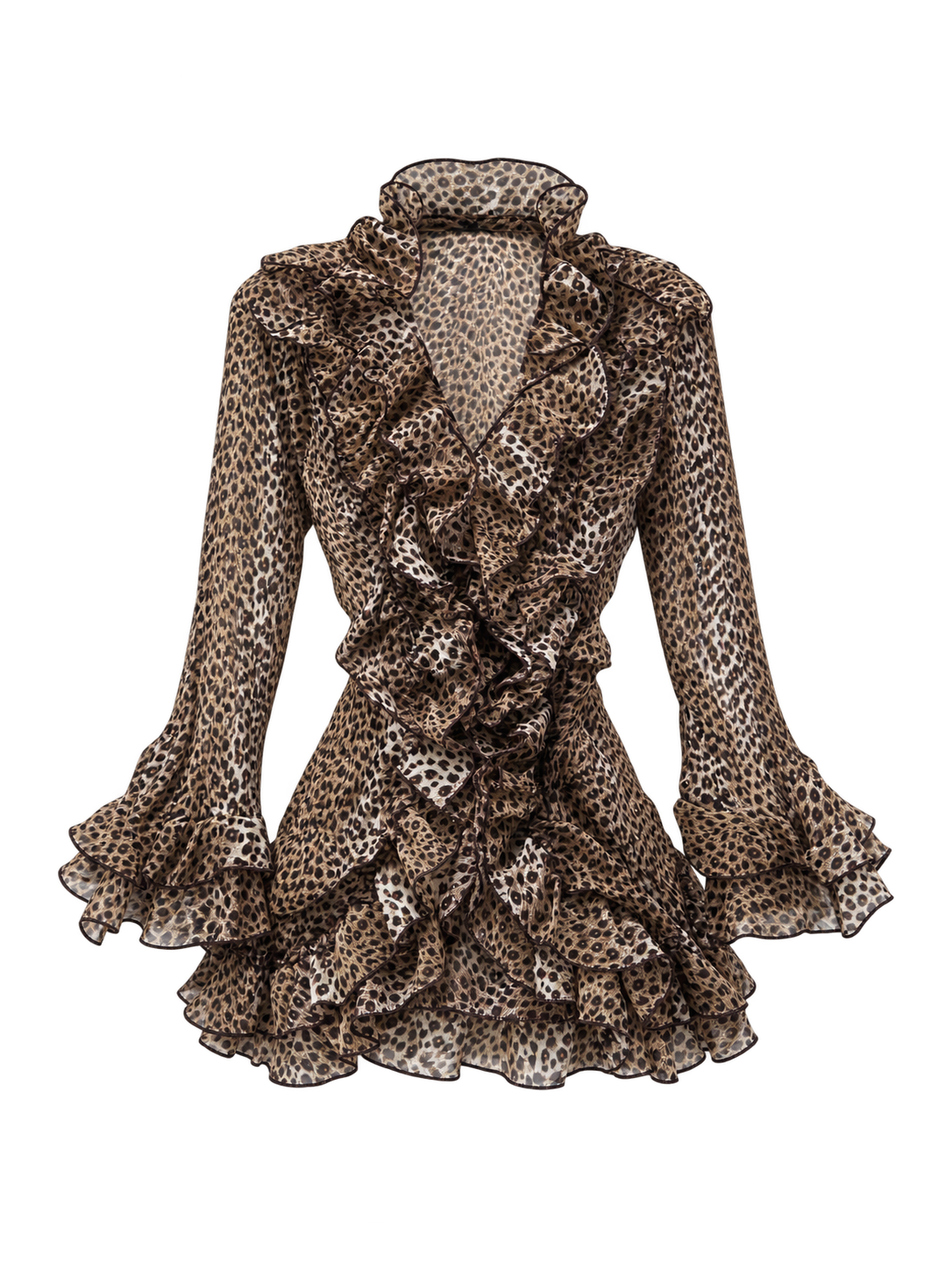 Mocha Leopard Ruffle