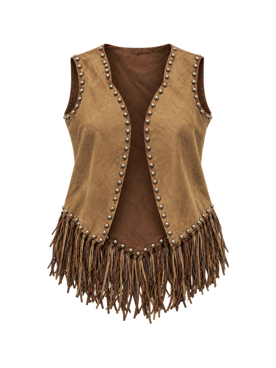 Desert Studded Fringe Vest