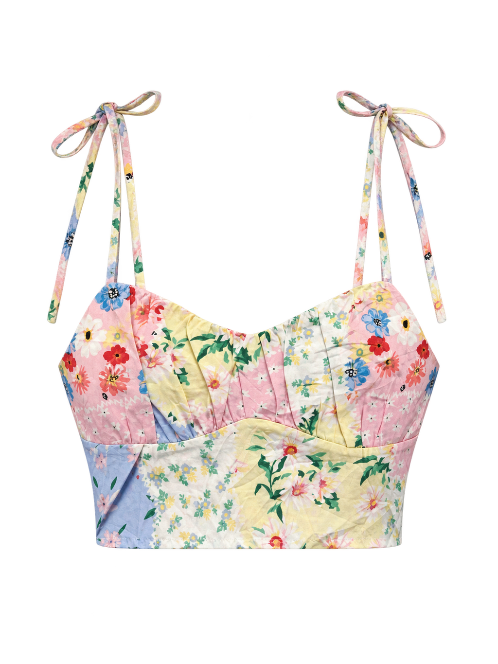 Pastel Garden Tie Crop