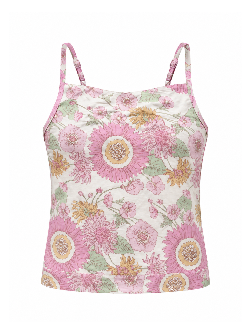 Pink Garden Smocked Cami