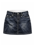 Midnight Denim Mini Skirt
