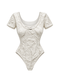 Ivory Lace Point Bodysuit