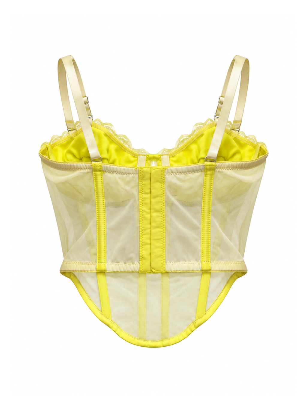 Lemon Glow Corset back ghost mannequin