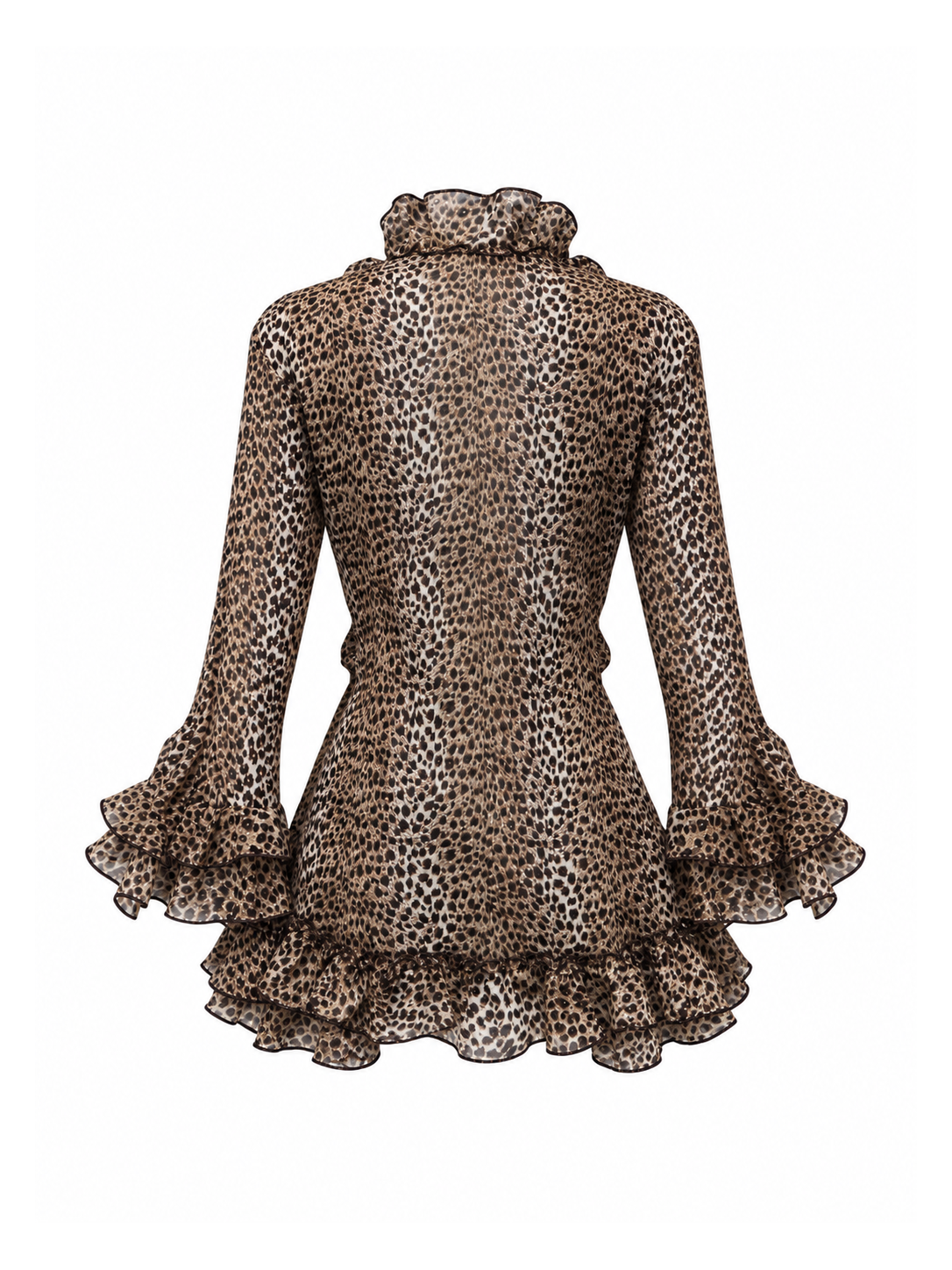 Mocha Leopard Ruffle