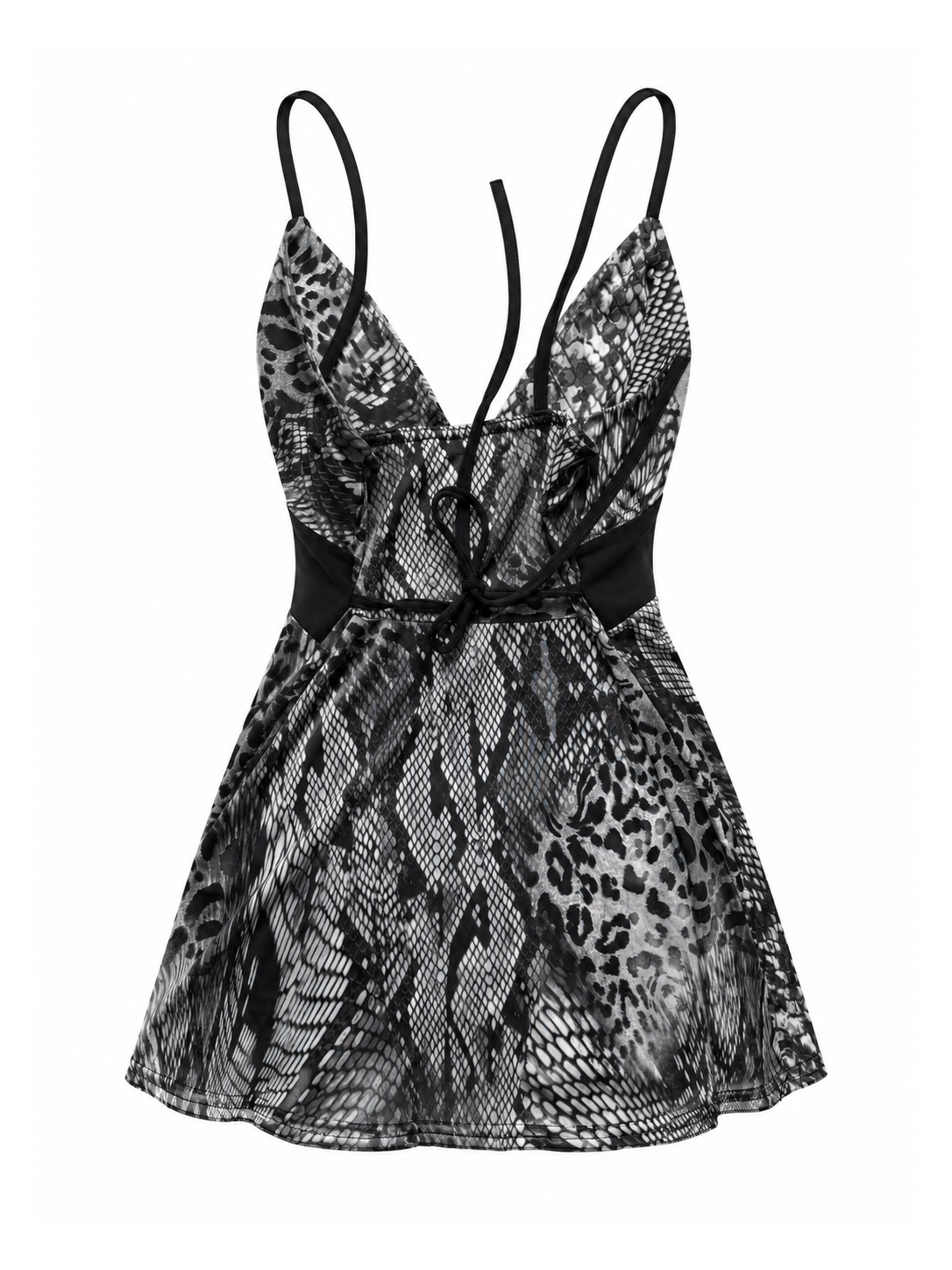 Wildcat Mixed-Print Mini Dress