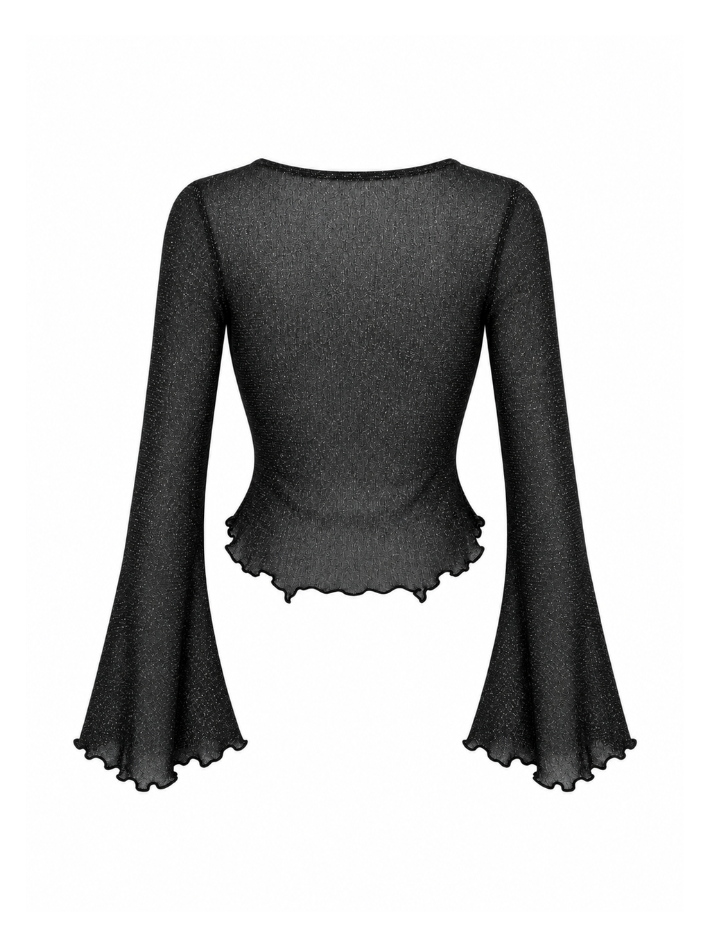 Midnight Sheer Ruffle Top