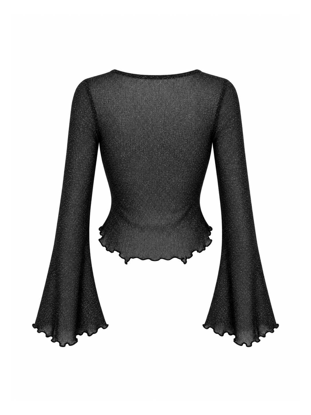 Midnight Sheer Ruffle Top