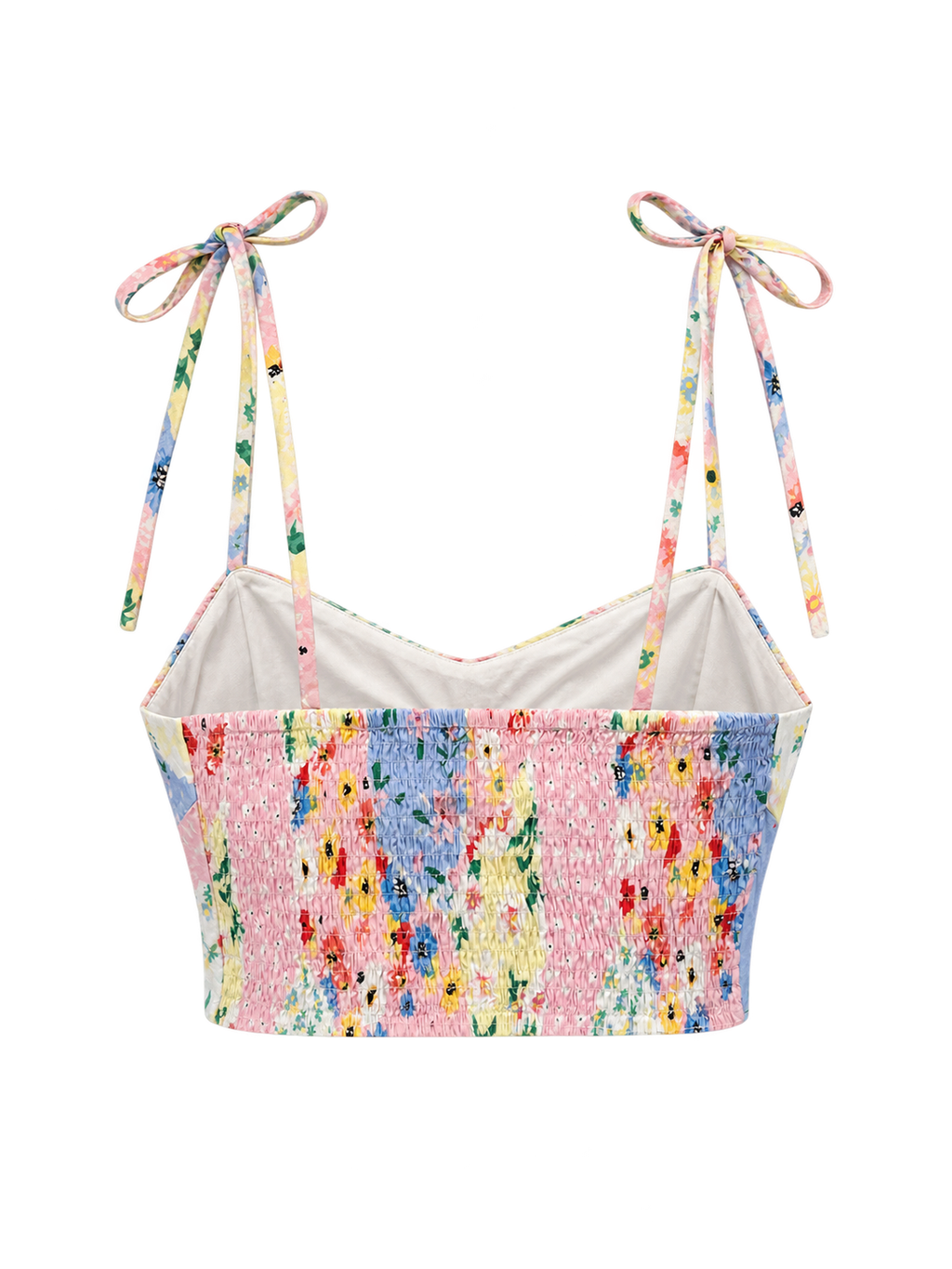 Pastel Garden Tie Crop