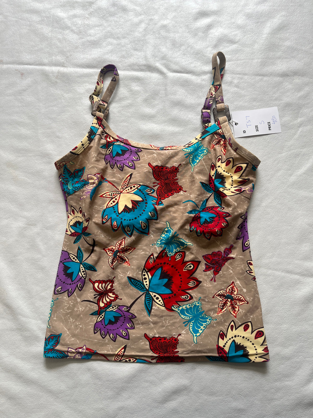 Beige Bloom Satin Cami reference photo