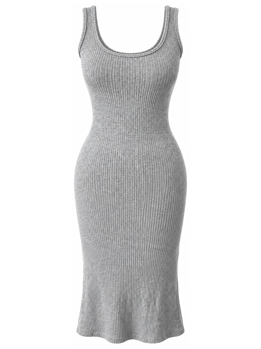 Grey Round Neck Dress
