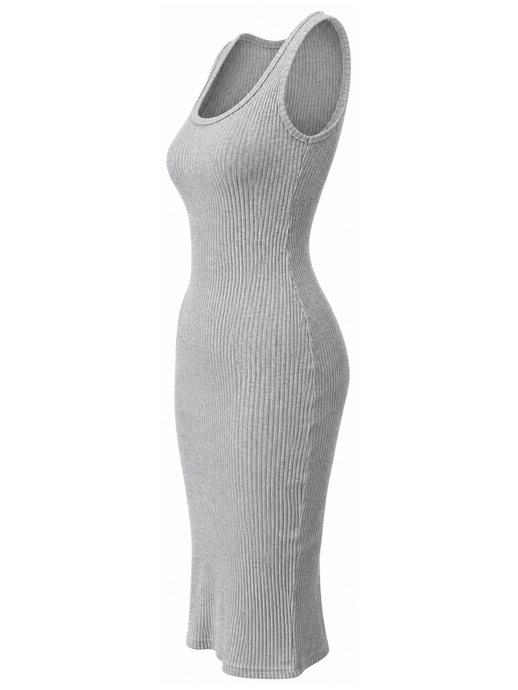 Grey Round Neck Dress