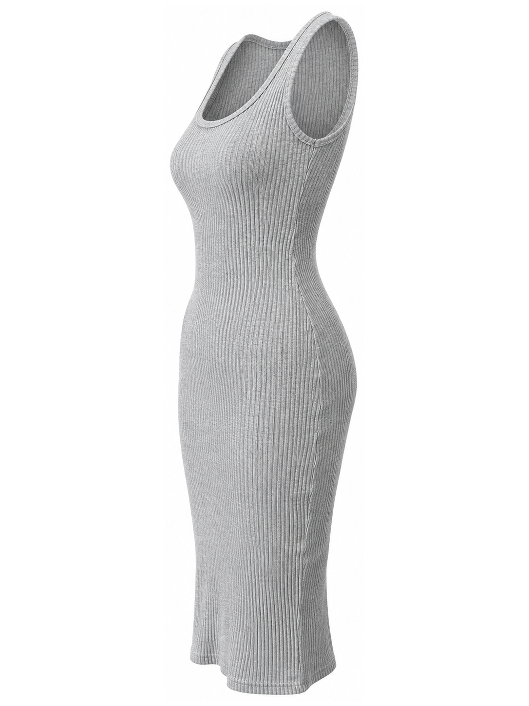 Grey Round Neck Dress