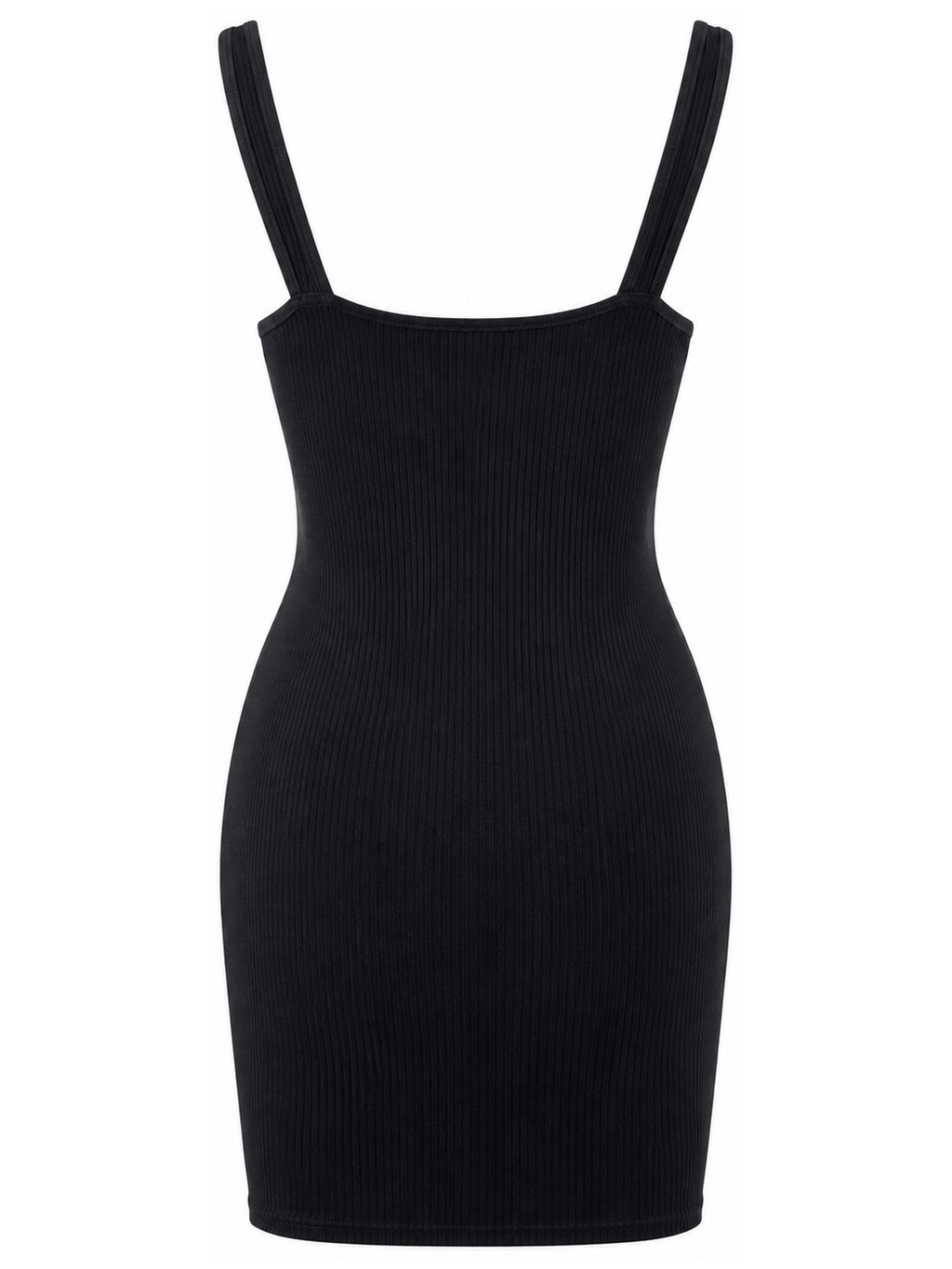 Black Swoop Neck Dress