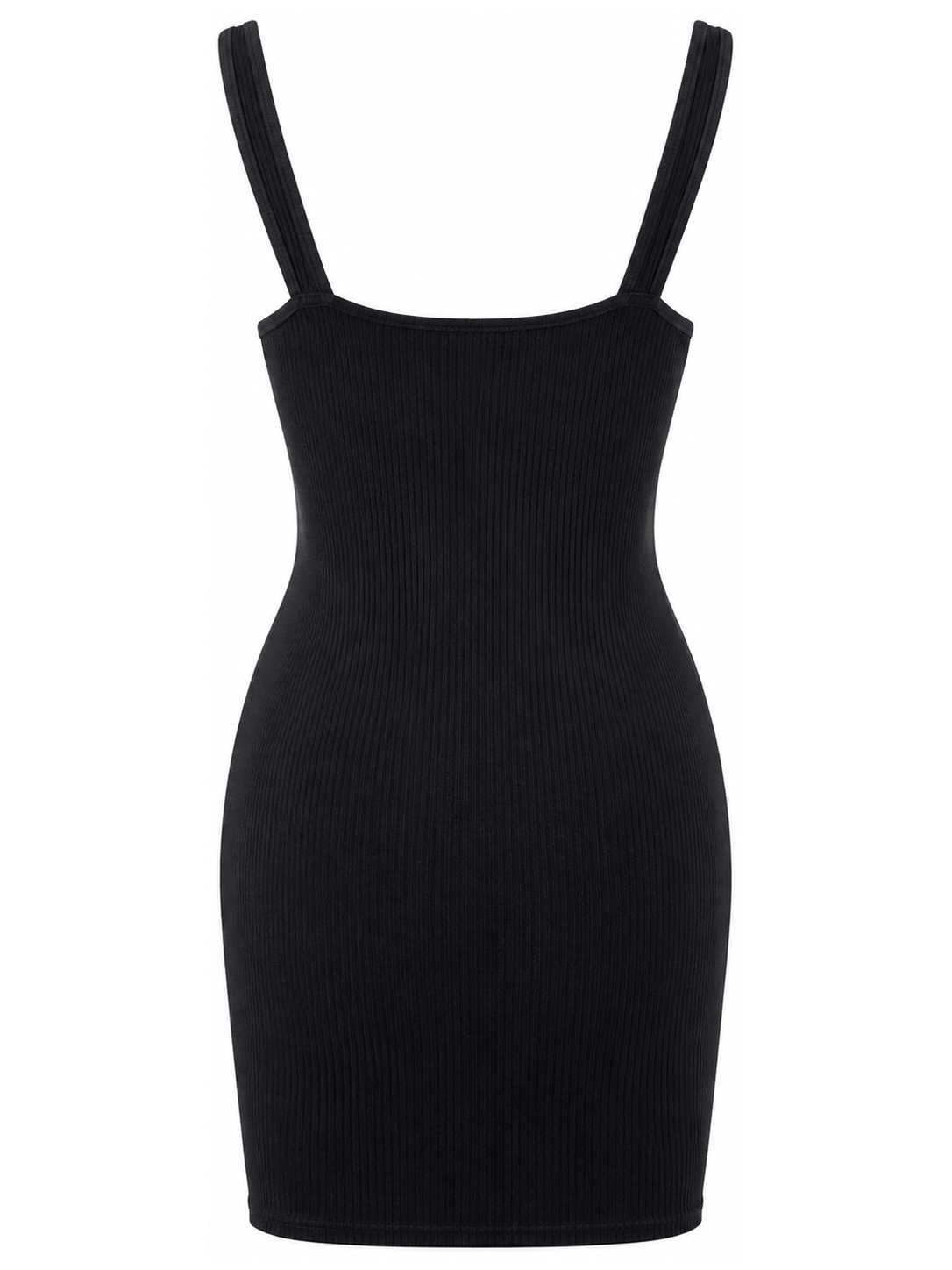 Black Swoop Neck Dress