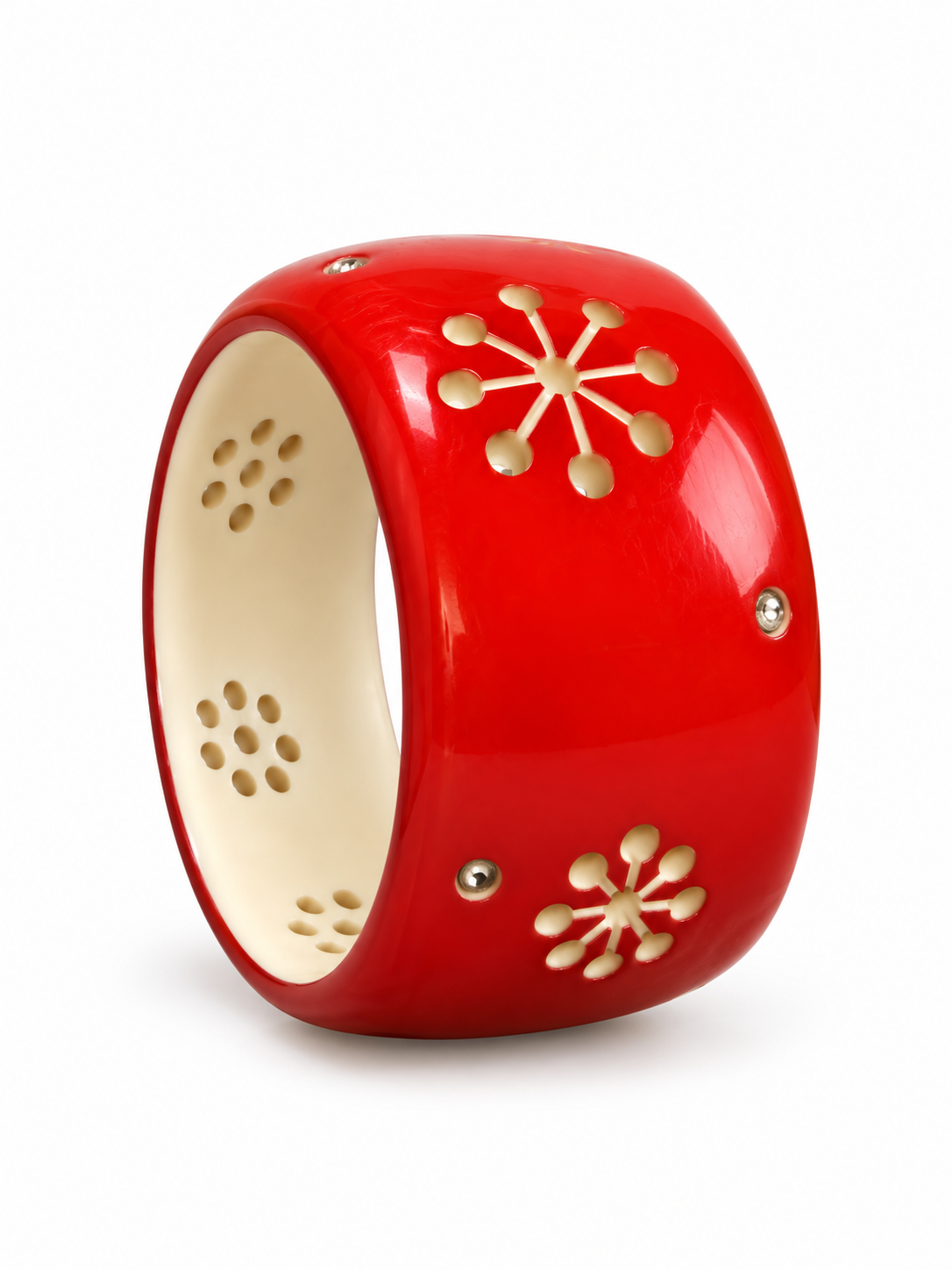 Aavya Scarlet Floral Cutout Cuff
