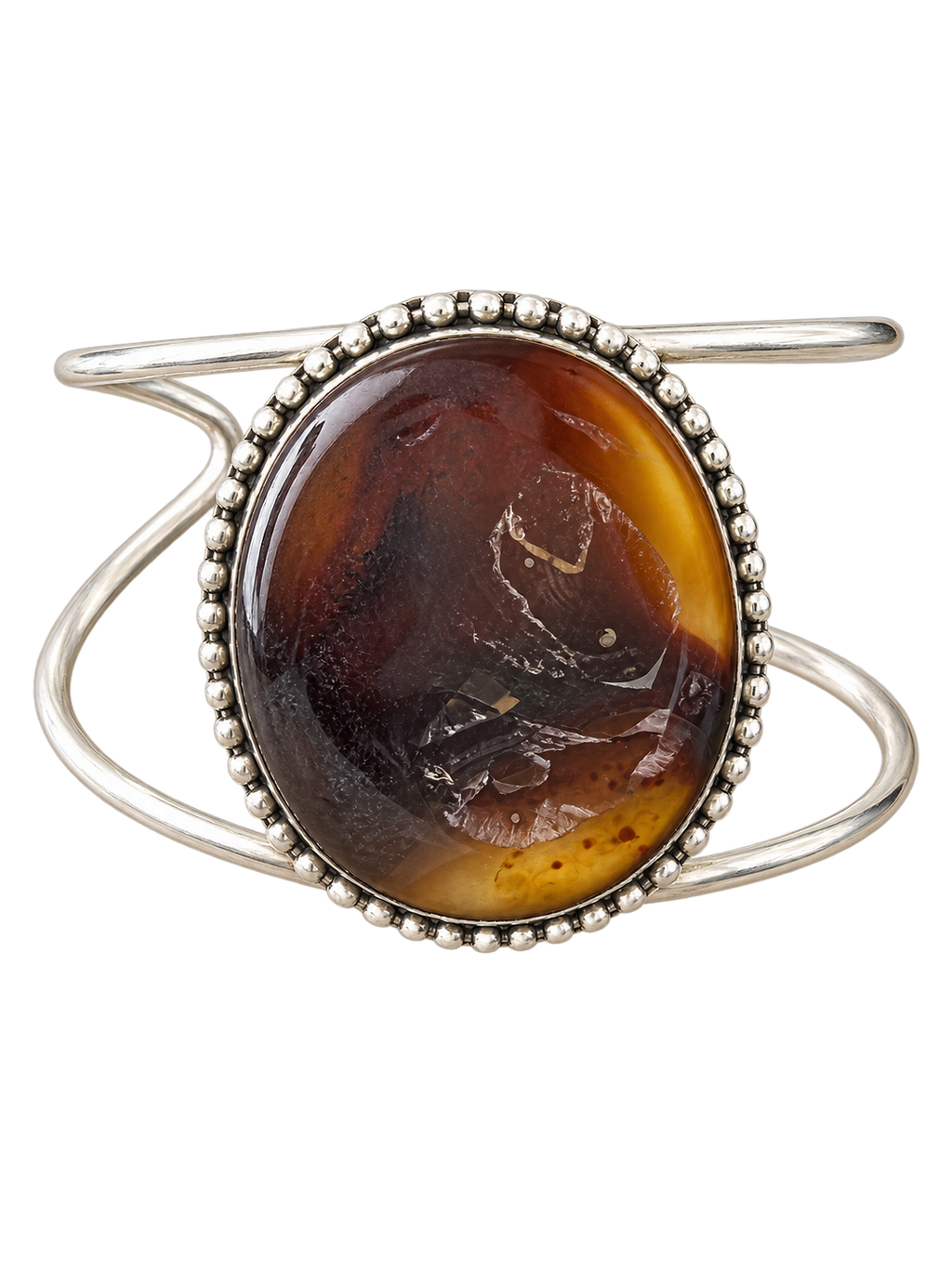 Cuff 13 — Bee Honey Bead Edge — front view