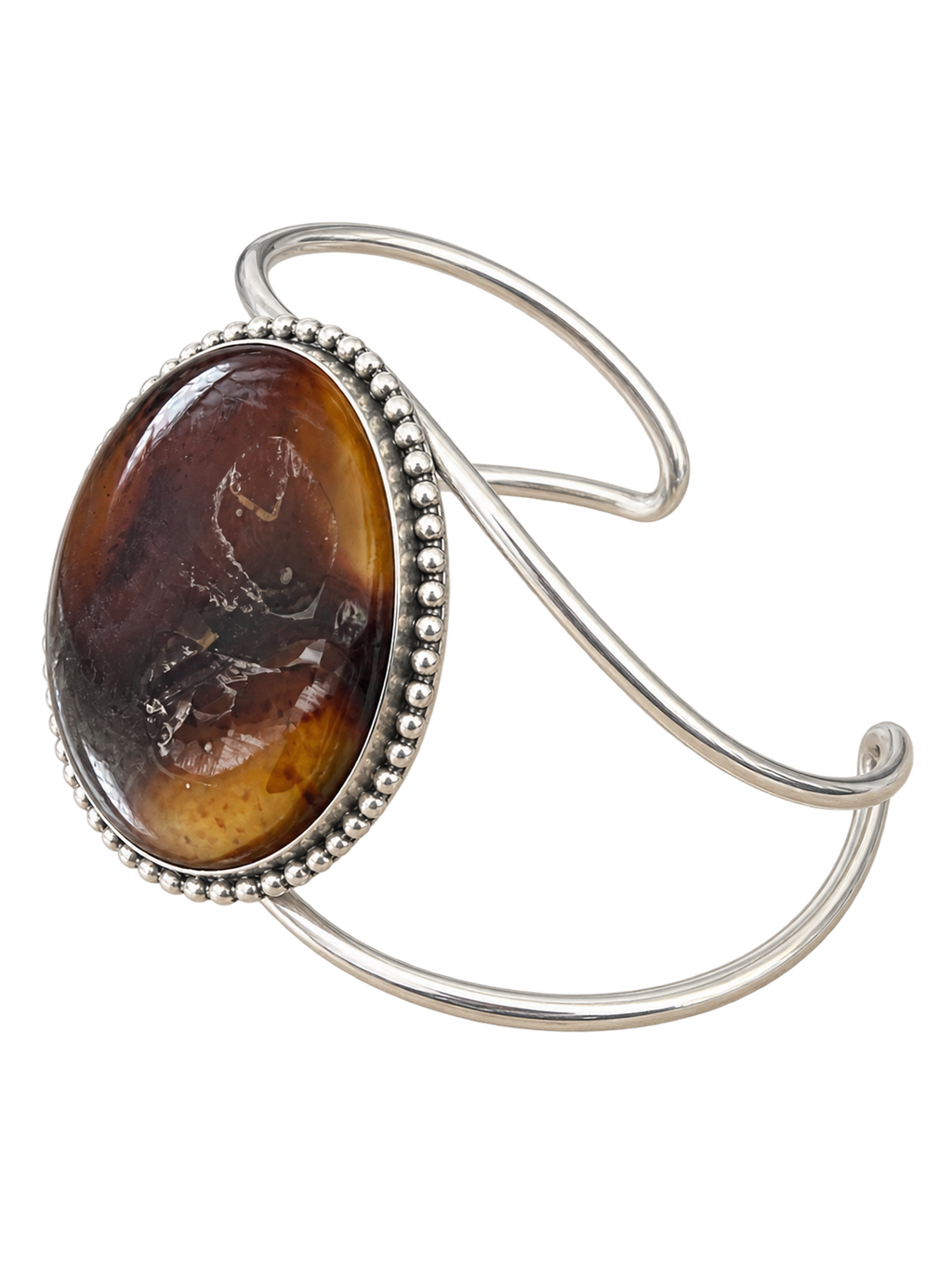 Cuff 13 — Bee Honey Bead Edge — side view