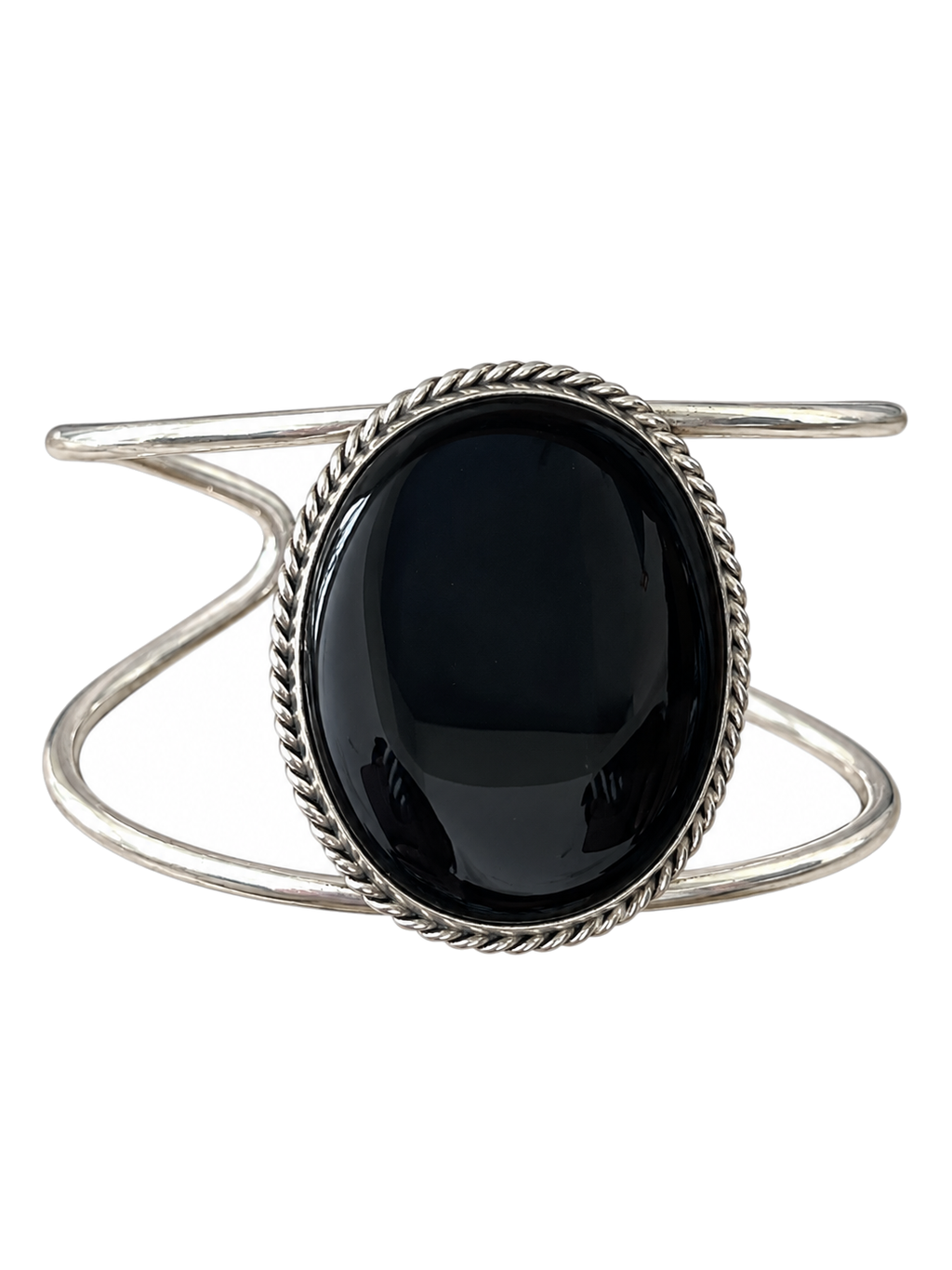 Cuff 14 — Black Braid Edge — front view