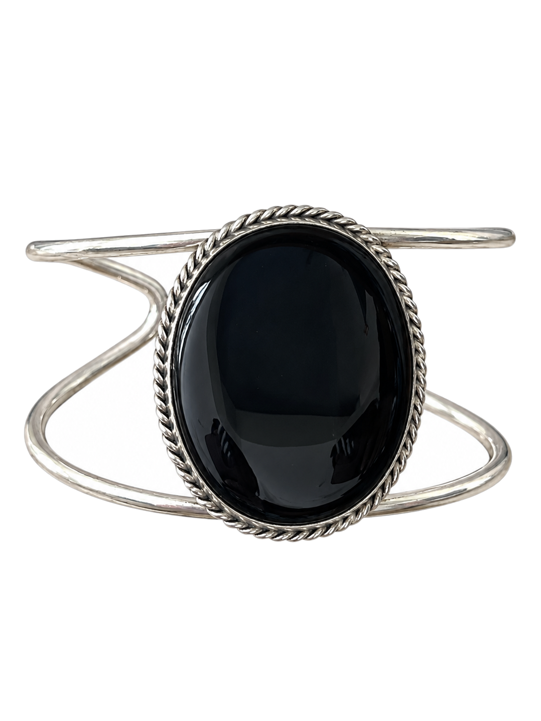 Cuff 14 — Black Braid Edge — front view