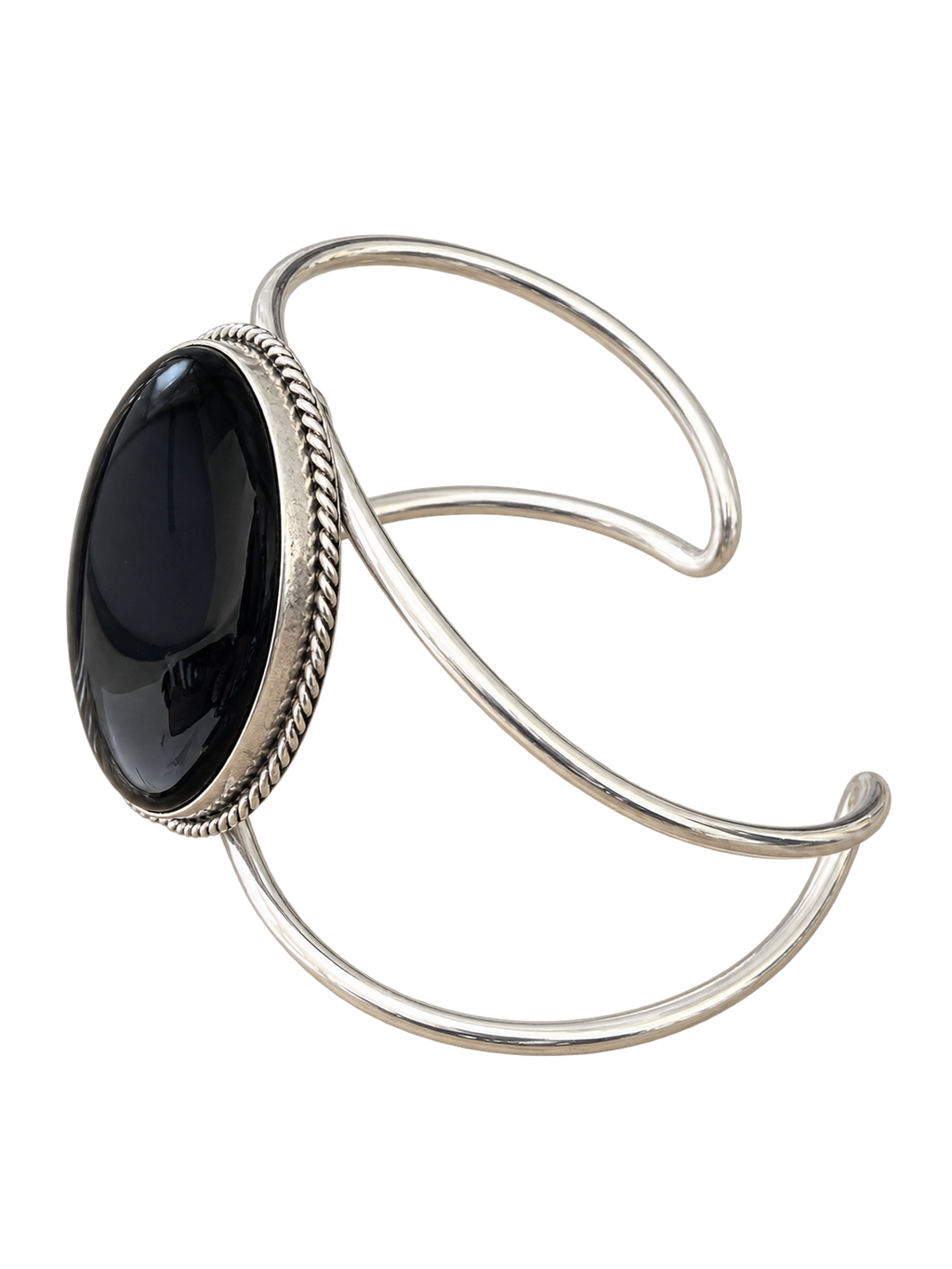 Cuff 14 — Black Braid Edge — side view