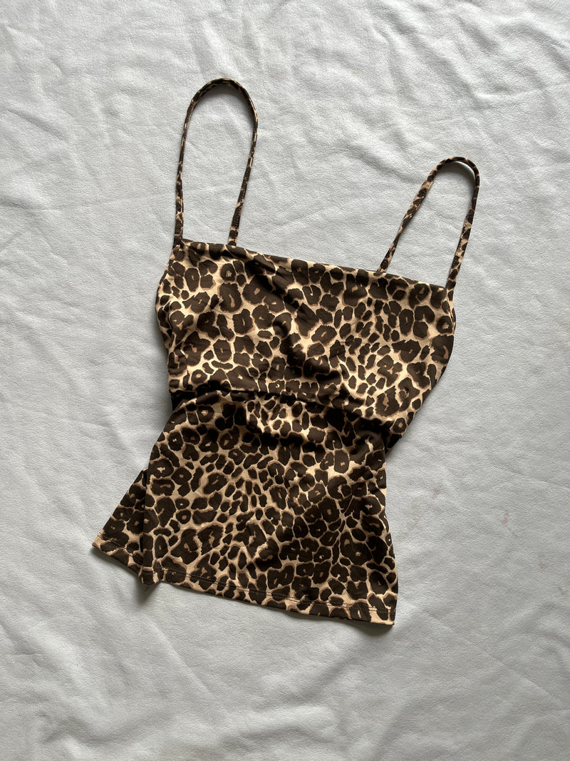 Leopard Strappy Open-Back Top — additional view 2