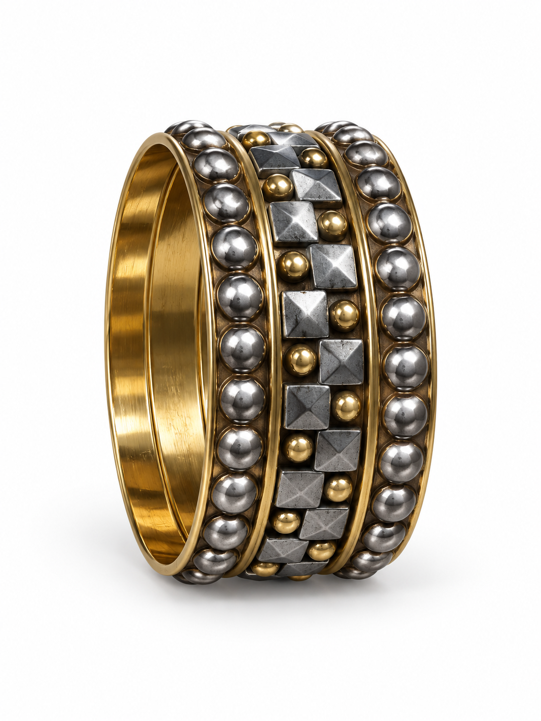 Diya Silver-Gold Pyramid Stack