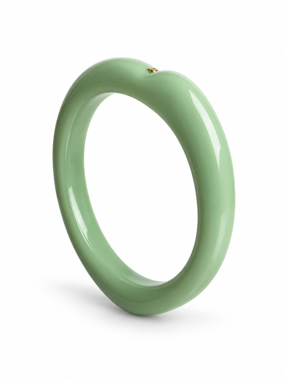 Heart Sage Soft Moss Bangle