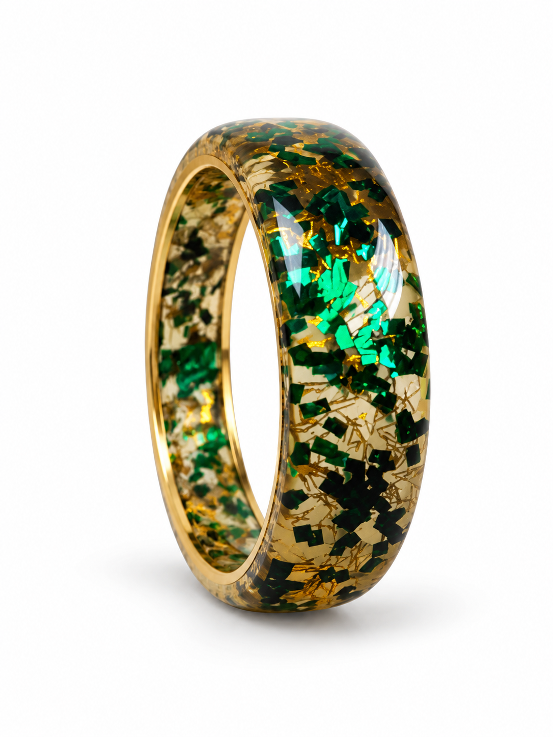 Lola Emerald Confetti Bangle