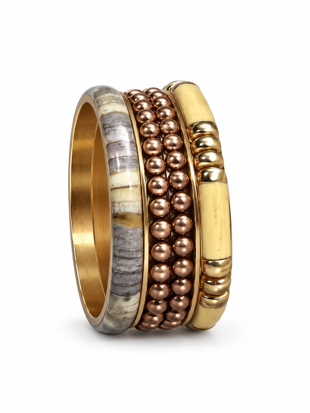 Luna Rosegold Ivory Stack