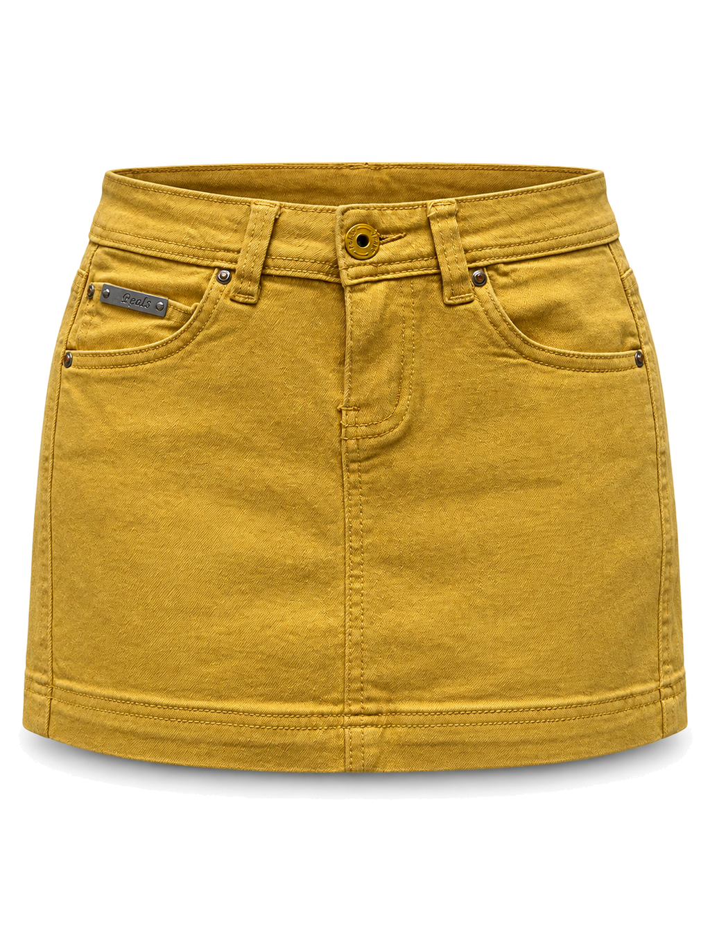 Mustard Sunbeam Denim Skirt front ghost mannequin