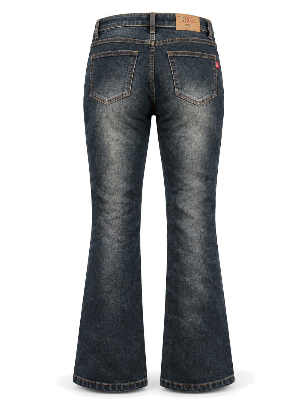 Midnight Garden Embroidered Jeans back ghost mannequin
