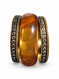 Tara Amber Bead-Edge Stack