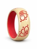 Zoya Ivory Red-Floral Bangle